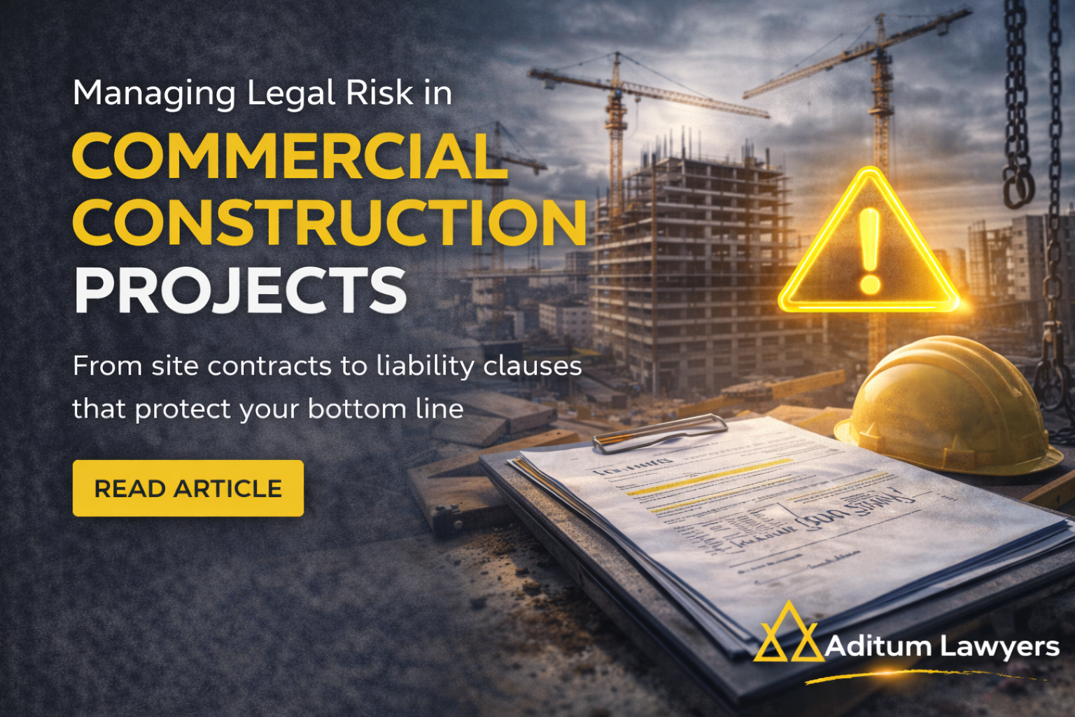 Managing Legal Risk in Commercial Construction Projects - Aditum Lawyers